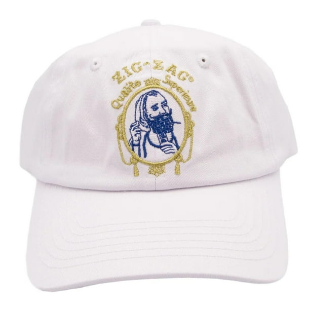 Gorro ZIG-ZAG blanco con logotipo, diseño clásico, algodón, talla única