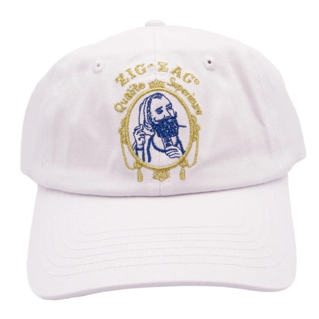 Gorro ZIG-ZAG blanco con logotipo, diseño clásico, algodón, talla única