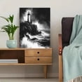 thumbnail image 5 of Qisvanset Framed Canvas Wall Art, 12x16 Inch Lighthouse Bible Sketch Religious Home Decor, 5 of 5