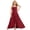 Wine*, variant on RUTAYY Children Girls Dress Square Collar Solid Color Party Ruffled Tiered Strapless Casual Party Wear Trendy Travel Dresses