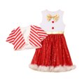 thumbnail image 3 of YiZYiF Girls Christmas Candy Cane Dance Outfit Sequins Tutu Dress with Stripes Short Coat 2Pce Set Red 10, 3 of 7