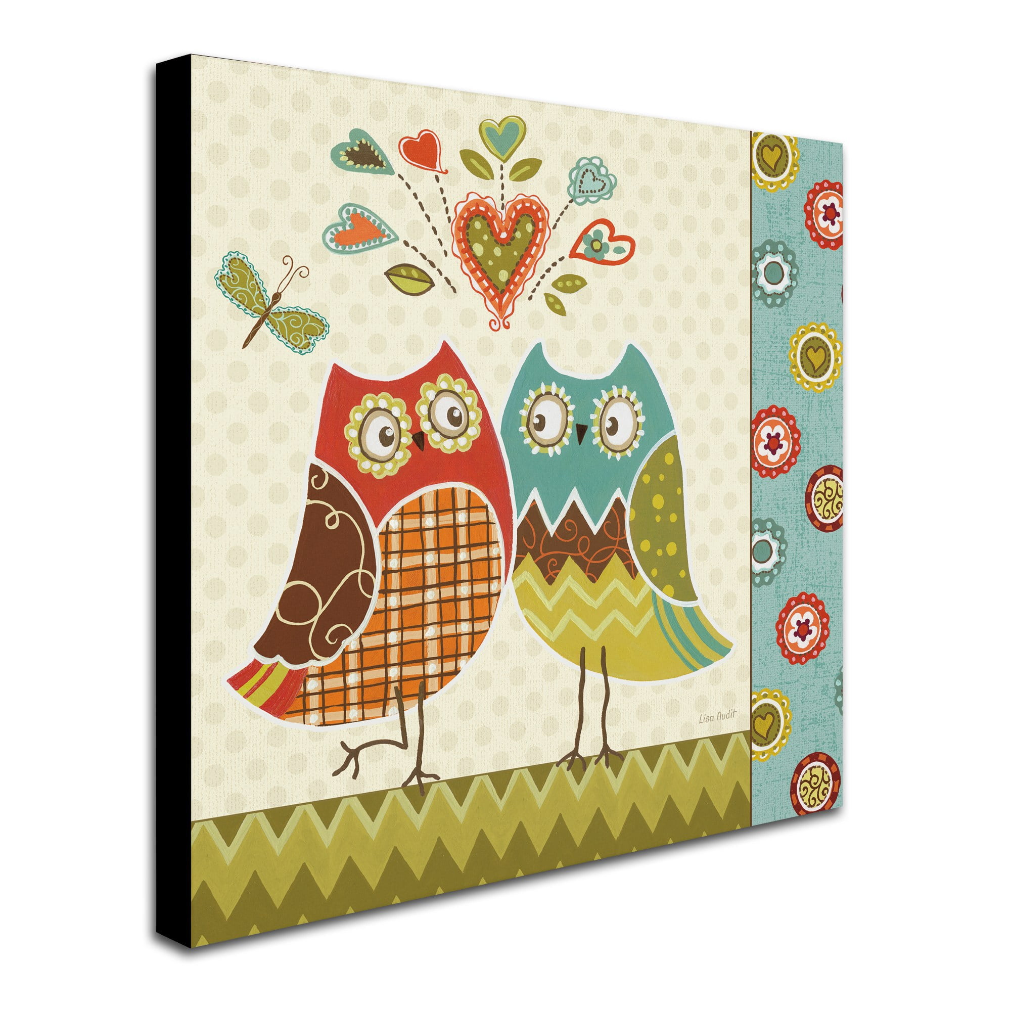Trademark Fine Art "Owl Wonderful II" Canvas Art by Lisa Audit