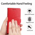 thumbnail image 5 of For Samsung Galaxy A56 Case Y-Shaped Lines Imprint Leather Phone Cover - Red, 5 of 5
