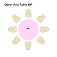 thumbnail image 4 of (6-pack) Heavy Duty Plastic Table Covers Tablecloth (Reusable) (Round 84"), 4 of 7
