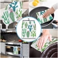 thumbnail image 5 of Cloth Washing Dish Absorbent Super Household Soft Microfiber Cloth Cleaning Towel Kitchen Watercolor Plant Cactus, 5 of 7