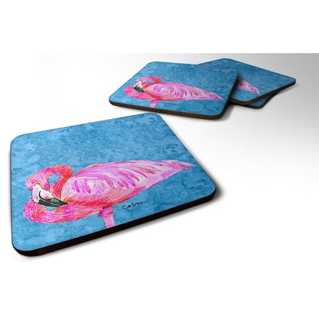 - Set of 4 Flamingo Foam Coasters