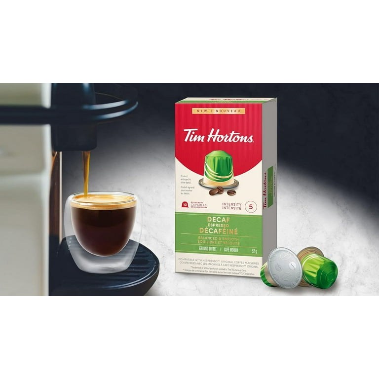 Tim Hortons Decaf Espresso, Rich & Refined Coffee, Nespresso