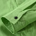 thumbnail image 3 of Odeerbi Cotton Linen Shirts for Men Summer Long Sleeve Mandarin Collar Shirt Solid Color Casual Lightweight Button Blouse Green, 3 of 6