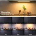 thumbnail image 3 of TEMOGU-Under Cabinet Lighting, Plug in LED Light Bar with ETL Adapter, Hand Wave Sensing, Dimmable Cabinet Lights Kit for Kitchen,Shelf,Bookcase,Display,Counter, 2700K Warm White,Super Bright,Black, 3 of 4