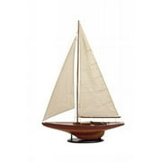 Graceful Miniature Wood Sailing Ship