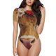 thumbnail image 1 of Fotbe White And Red Daisy Cow Body de Mujer con Cuello Redondo y Mangas Cortas, Sin Mangas Ajustado, Suave, Cómodo y Básico-Large, 1 of 7