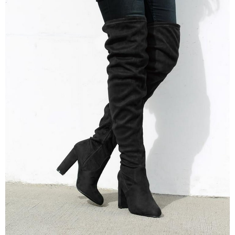 Mark and Maddux Women s Thigh High High Heel Boots Walmart