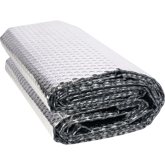 Double Reflective Bubble Foil Insulation Foam, 60cm*5m Aluminum Foil Thermal Insulation Radiant Barrier for Window, Garage Door, RV, Roof