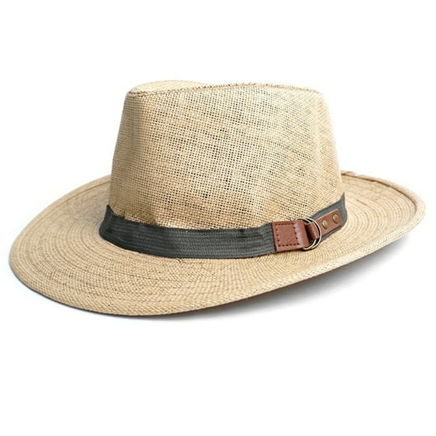 1 Men Women Classic Wide Brim Summer Trilby Cap Fedora Hat Straw Panama