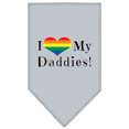 thumbnail image 1 of I Heart My Daddies Screen Print Bandana Grey Small, 1 of 1