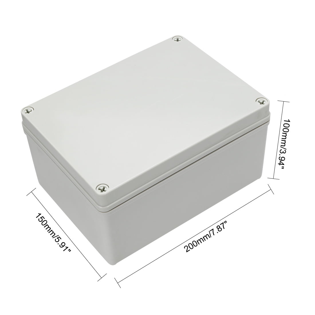 Unique Bargains 7.87"x5.91"x3.94"(200mmx150mmx100mm)ABS Junction Box Universal Project Enclosure