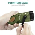 thumbnail image 6 of GeeRic 2-Pack Hand Crank Solar Powered Flashlight, Emergency Rechargeable LED Flashlight, Survival Flashlight, Quick Snap Carabiner Dynamo Flashlight Torch for Outdoor Sports, Green+Green, 6 of 6