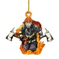 thumbnail image 2 of DPTALR Firefighter Pendant Home Christmas Tree Decorations Acrylic Pendant Pendant 8cm, 2 of 3