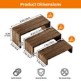 thumbnail image 2 of Fairy Wooden Display Risers Set of 6, Rustic Wood Countertop Organizer Stand for Perfume, Makeup, Skincare, Collectibles and Kitchen Display, 2 of 7