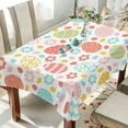 thumbnail image 4 of Coolnut Easter Day Eggs Pattern Tablecloth Rectangle Colorful Table Cloth Large Square Table Cover for Dining Kitchen Party 60"x90" Decor Gift, 4 of 7