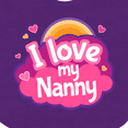 thumbnail image 4 of Inktastic I Love My Nanny Grandchild Girls Baby Bib, 4 of 4