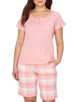 Karen Neuburger Knit Bermuda Pajama Set 