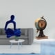 thumbnail image 2 of Figura de pensador abstracto,Estatua de pensador abstracto,decoración para el hogar,Figura humana decorativa para oficina,coleccionable,Figura de escritorio,Reloj de mesa con forma de globo, 2 of 8
