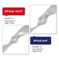 thumbnail image 4 of Uxcell 8x6" 10x5" Propeller RC Propellers 2 Vane Blades Props Grey with Adapter Rings for Electric Airplane Aircraft, Pack of 4, 4 of 7