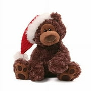 Gund Fun Christmas Philbin Chocolate Bear 12" Plush with Santa's Hat