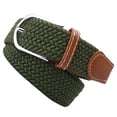 thumbnail image 2 of Cinturón de lona tejido para hombre Cinturón web Hebil de aleación de viaje Verde Zulema Cinturones de lona casuales para hombres, 2 of 5