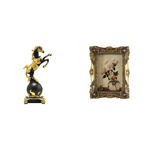 Colección De Marcos De Fotos Con Esculturas De Animales Modernos Para Dormitorio, Sala De Estar, Centro De Mesa, Adorno De Resina Vintage