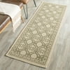 SAFAVIEH Courtyard Colton Geometric Indoor/Outdoor Runner Rug, 2'3" x 6'7", Natural/Olive