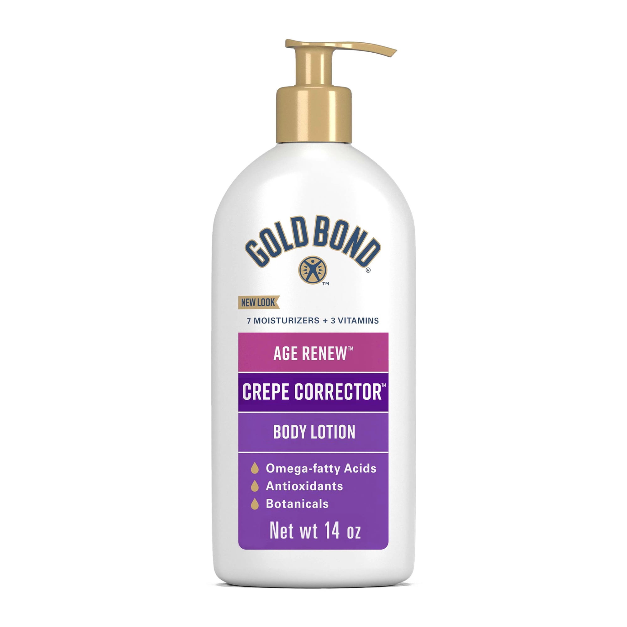 Gold Bond Age Renew Crepe Corrector Body Lotion, Replenishing and Smoothing Formula, Gold Bond Crepe Corrector Body Lotion, 14 oz