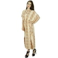 thumbnail image 3 of Bimba Women Floral Rayon Kaftan Maxi Long Caftan Gown Beach Coverup, 3 of 7
