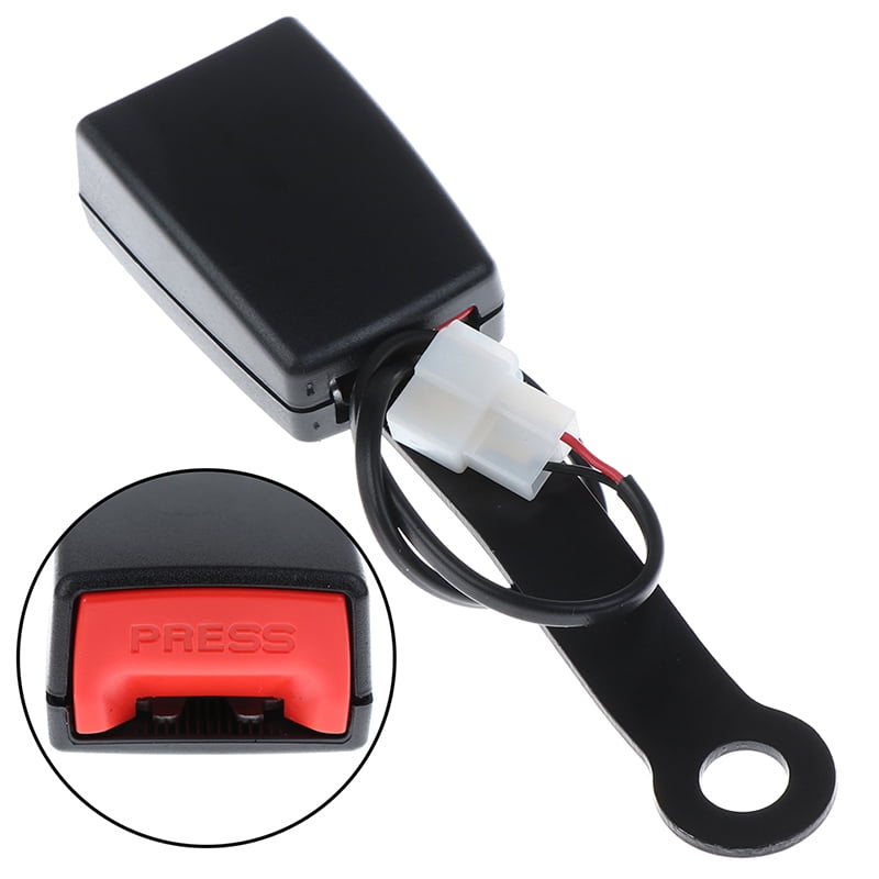 Universal Auto Car Seat Belt Buckle Socket Plug Connector W/Warning