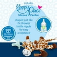 thumbnail image 5 of Dr. Brown's Baby Lovey Pacifier & Teether Holder, Giraffe with Green HappyPaci, 100% Silicone, 0-6m, 5 of 18