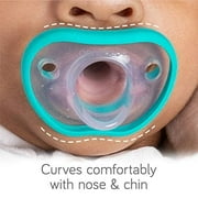 Nanobebe Flexy Baby Pacifiers, 0–3 Months, 2-Pack, Grey