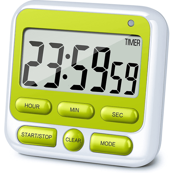 Digital Countdown Kitchen Timer -Count Up Down Magnetic Timer Clock for Cooking Baking Gym Students