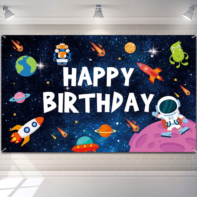 Banner de cumpleaños de 1 a 100 años Fondo de cumpleaños Tela Decoración de fondo de cumpleaños Bienvenido a Figure Design