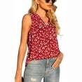 thumbnail image 4 of Camiseta sin mangas con cuello en V y estampado informal para mujer a la moda Fridja  qr5242, 4 of 8