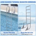 thumbnail image 3 of Ataucjin Aluminum Dock Ladder 4 Steps, Removable Boat Ladder 350lbs Load Capacity, Pontoon Ladder Pool Stairs with Nonslip Design for Marine Boarding Lake Pool Dock, 3 of 7