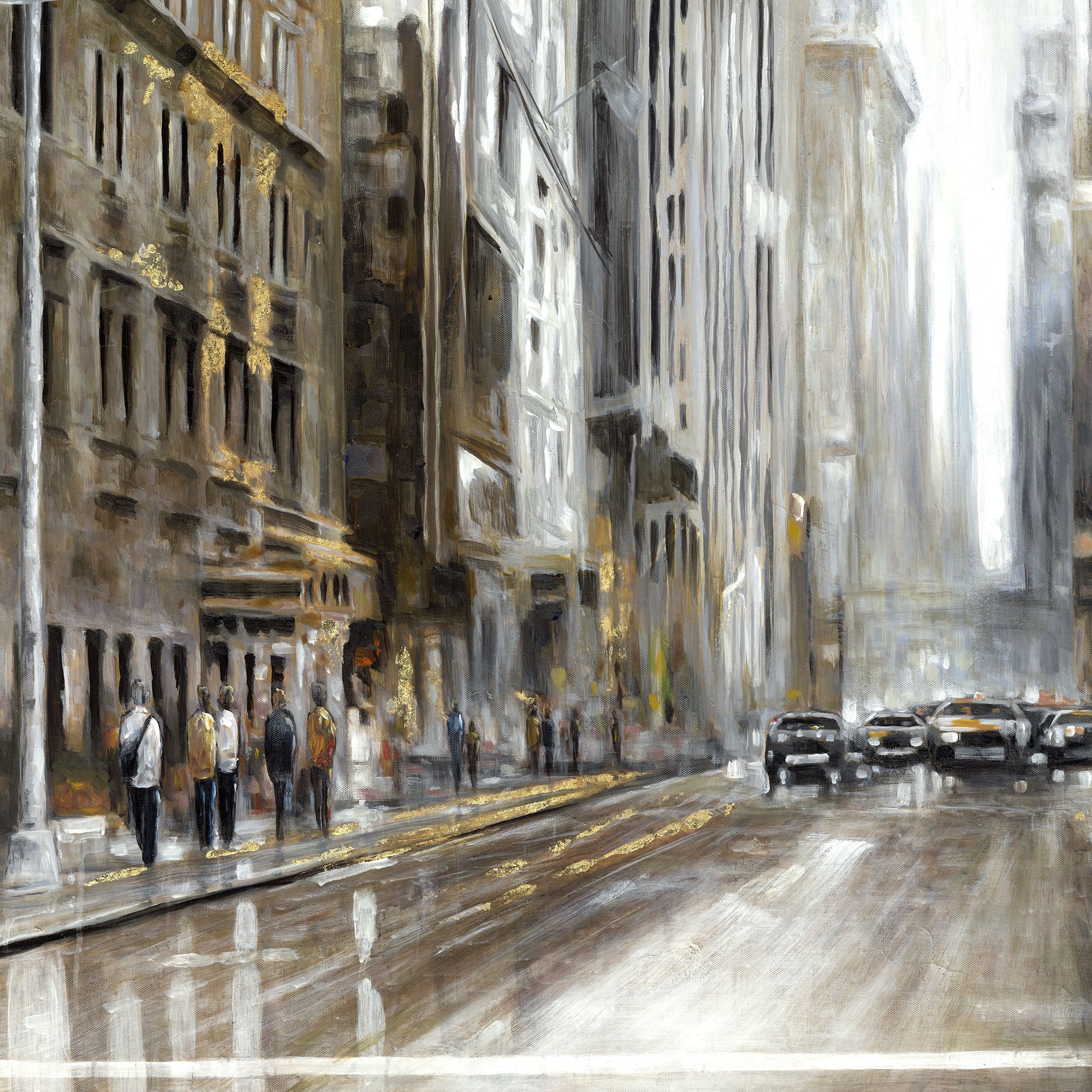 Masterpiece Art Gallery Rush Hour Panel New York City By Emily Williams Canvas Art Print 24" x 48"