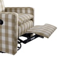 thumbnail image 6 of Soho Baby Coventry Upholstered Glider Recliner Rocking Chair 360° Swivel for Nursery and Living Room – Gingham Tan, 6 of 9