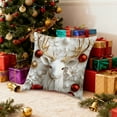 thumbnail image 5 of YIKA Christmas Tree Snowflake Reindeer Pillowcase Christmas Pillow Cover Holiday Decoration Sofa Decoration Linen Pillow Home Sofa Holiday Decoration Pillow Cover 45x45cm D, 5 of 7