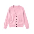 thumbnail image 5 of Vivianyo HD Women's Cardigan Sweater with V‑Neck, Long Sleeve Button Front Basic Fall Sweater For Women with Pockets, Sizes S-3XL, 5 of 7