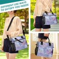 thumbnail image 5 of Large Insulated Lunch Bags for Women Men Leakproof Thermal Meal Lunch Tote Bag for Office Work Picnic Travel Light Purple Peony 9L, 5 of 6