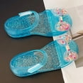 thumbnail image 4 of JDEFEG Girls Sandals Baby Sandals Summer Casual Jelly Shoes Bowknot Princess Dress Shoes Soft Sole Jelly Sandals Girls Closed Toe Non Slip Beach Shoes Blue Size 9, 4 of 7