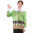 thumbnail image 2 of Faux Real Men's Christmas Elf, Green/Red, Medium, 2 of 4