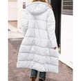 thumbnail image 2 of Charmgo Womens Puffer Jacket Clearance, Ladies Fashion Warm Winter Coat Double Faced Long Sleeve Hooded Down Jacket Long Puffer Coat Women, Winter Coats for Women White L, 2 of 4