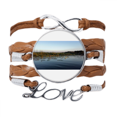 thumbnail image 1 of Pacífico Pulsera de cuero Negro trenzado pulsera de cuerda de amor Unbranded  M, 1 of 3